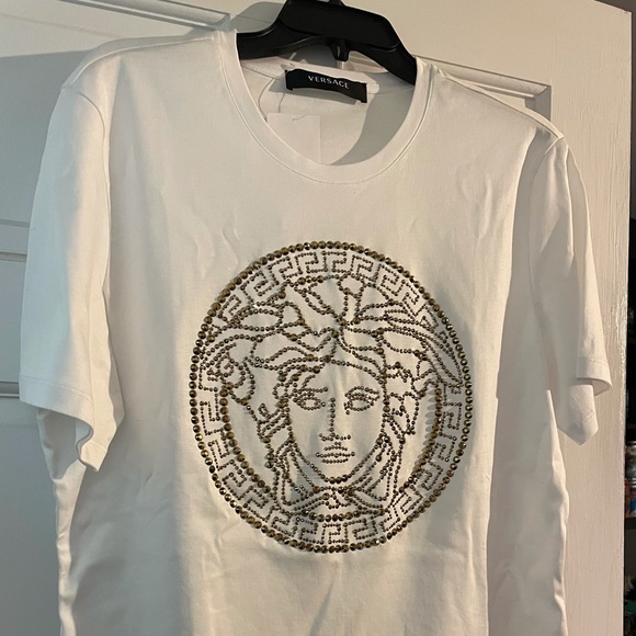 Women’s Versace studded logo shirt RARE - Picture 9 of 13